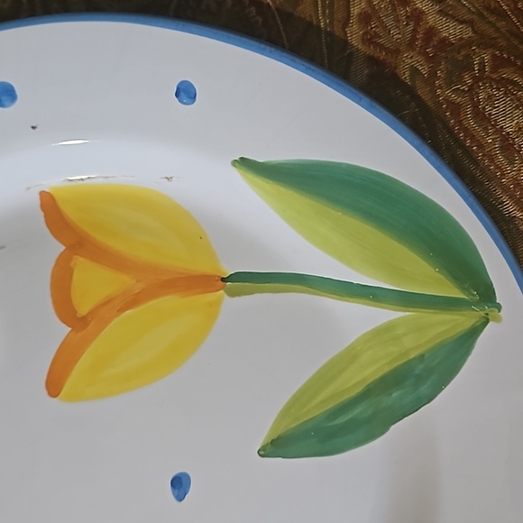 11" Italy L.V. vintage Tulip retired Plate Design Lillian Vernon. ... No Fan - Picture 4 of 12